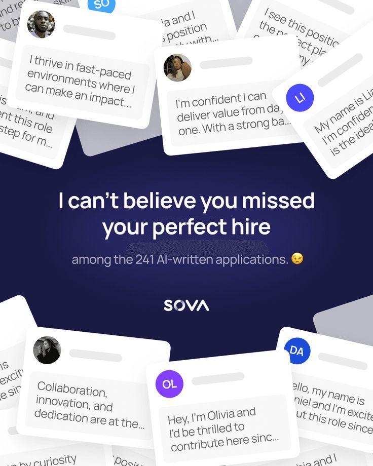 Pattern Interrupt: Sova Perfect Hire — Pattern Interrupt Meta ad example for SaaS