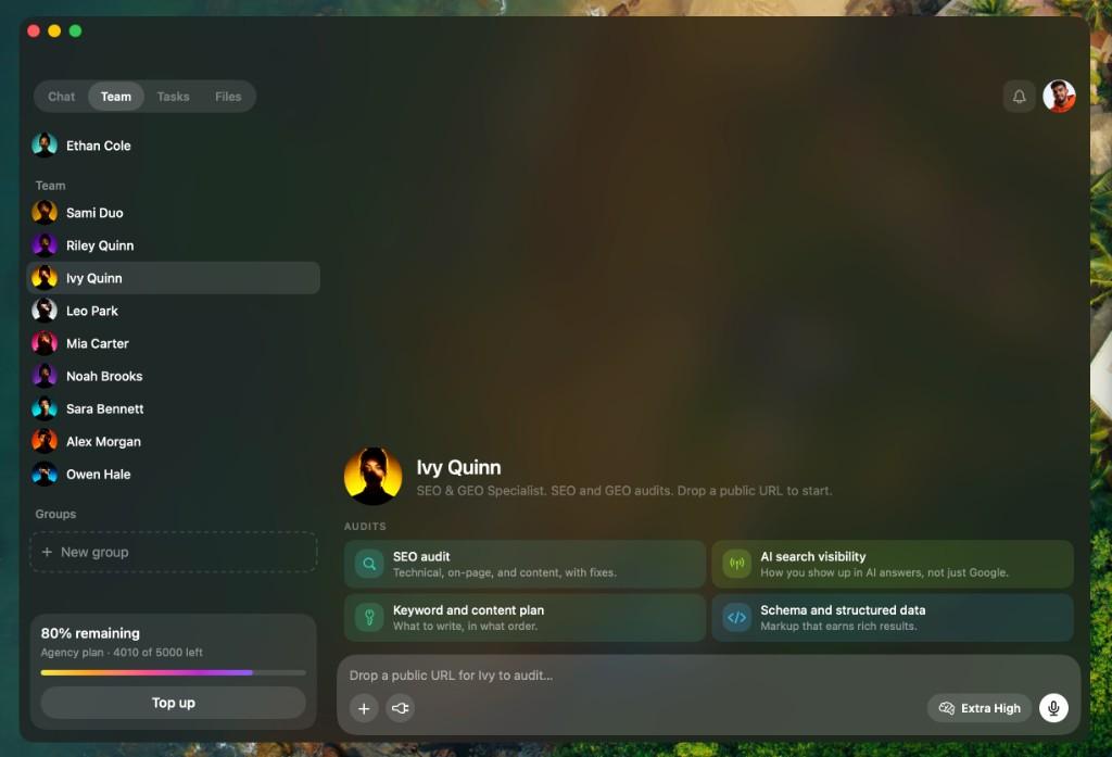 Babliy desktop app: team, agents, and chat in one window