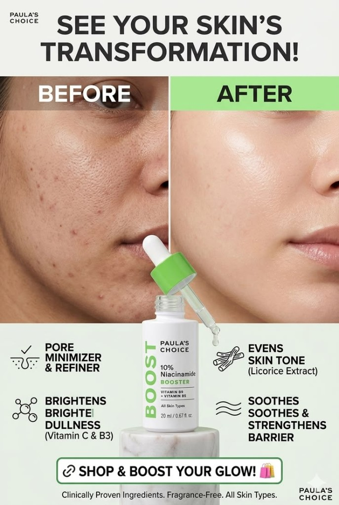 Before/After: Clinical Skin Transform — Before/After Meta ad example for Skincare