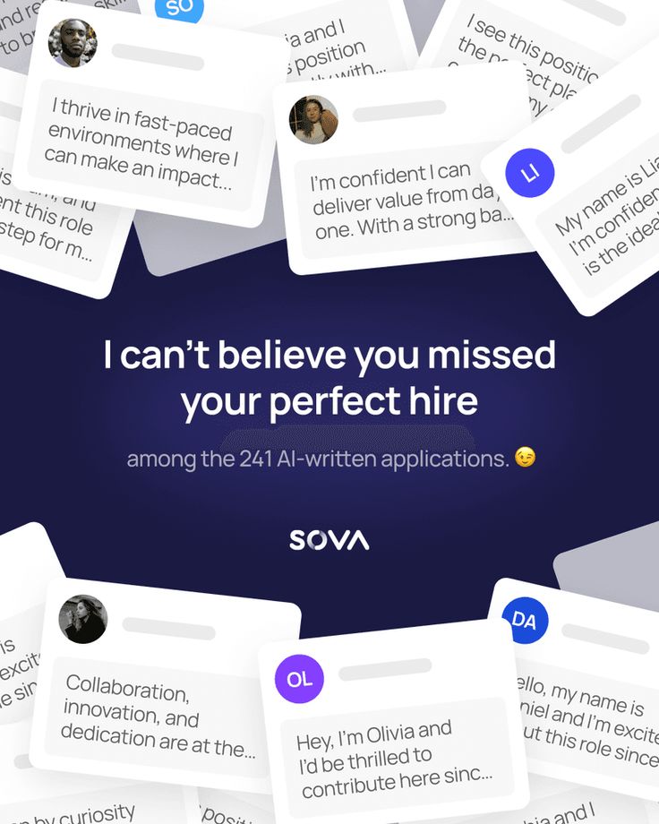 Pattern Interrupt: Sova Perfect Hire — Pattern Interrupt Meta ad example for SaaS