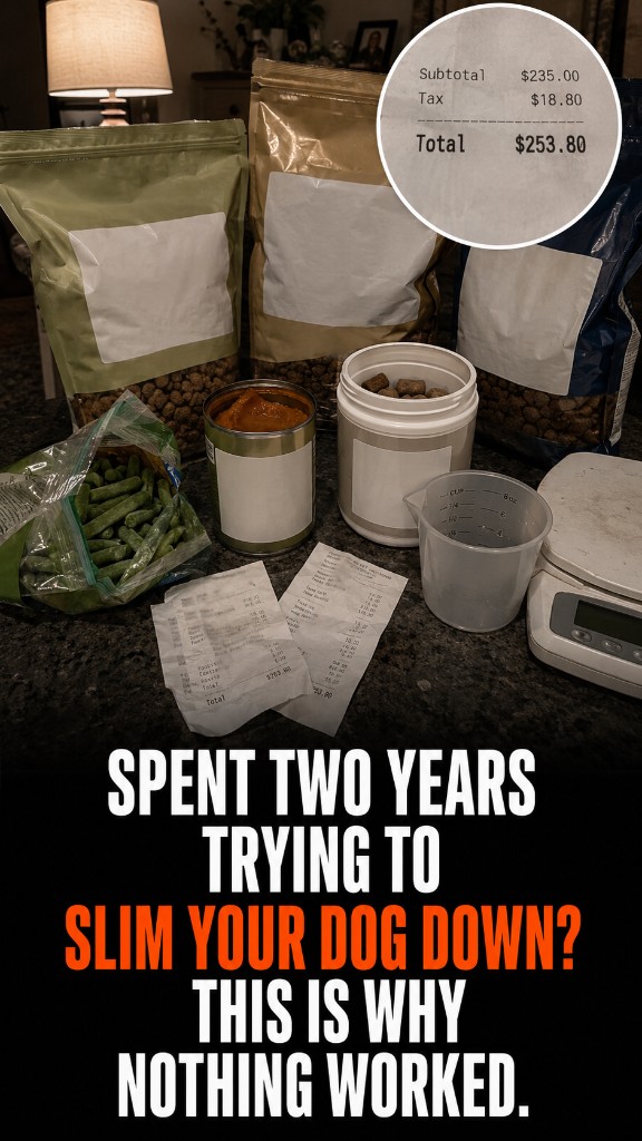 Problem/Solution: Slim Dog Spend — Problem/Solution Meta ad example for Pet